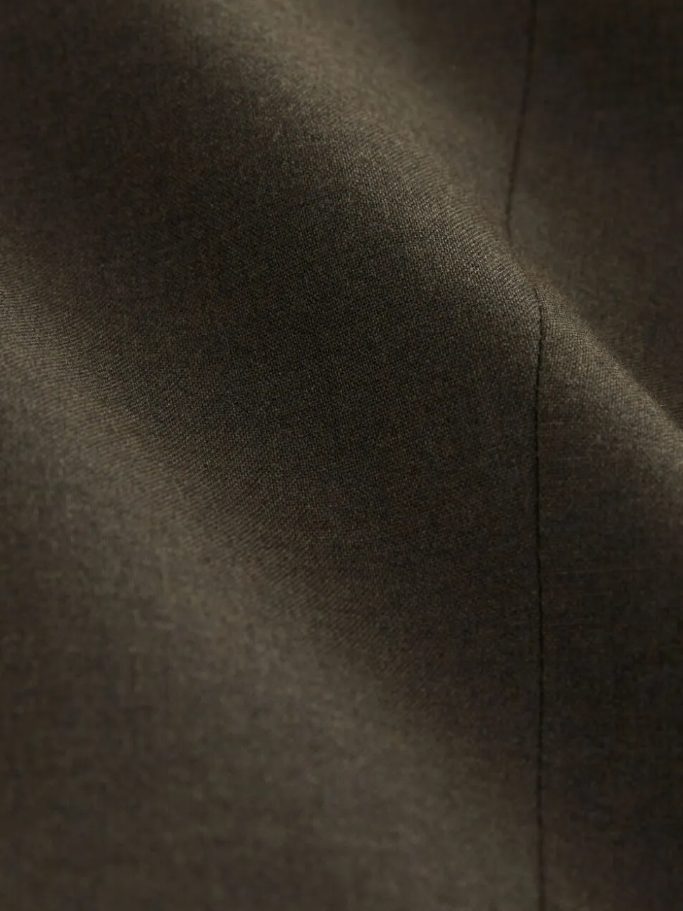 Kakigroen - Op maat gemaakte blazer met enkele rij knopen van wol