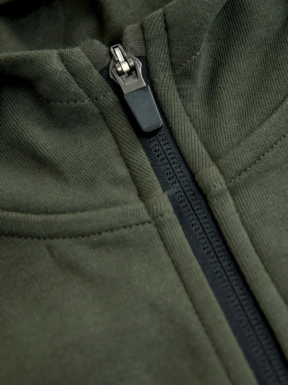 Kakigroen - Tech Sportswear hoodie met doorlopende rits (3-16 jr)