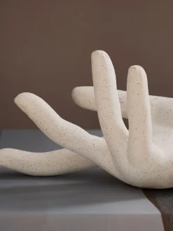 Keramische handvormige sieradenschaal voor ringen