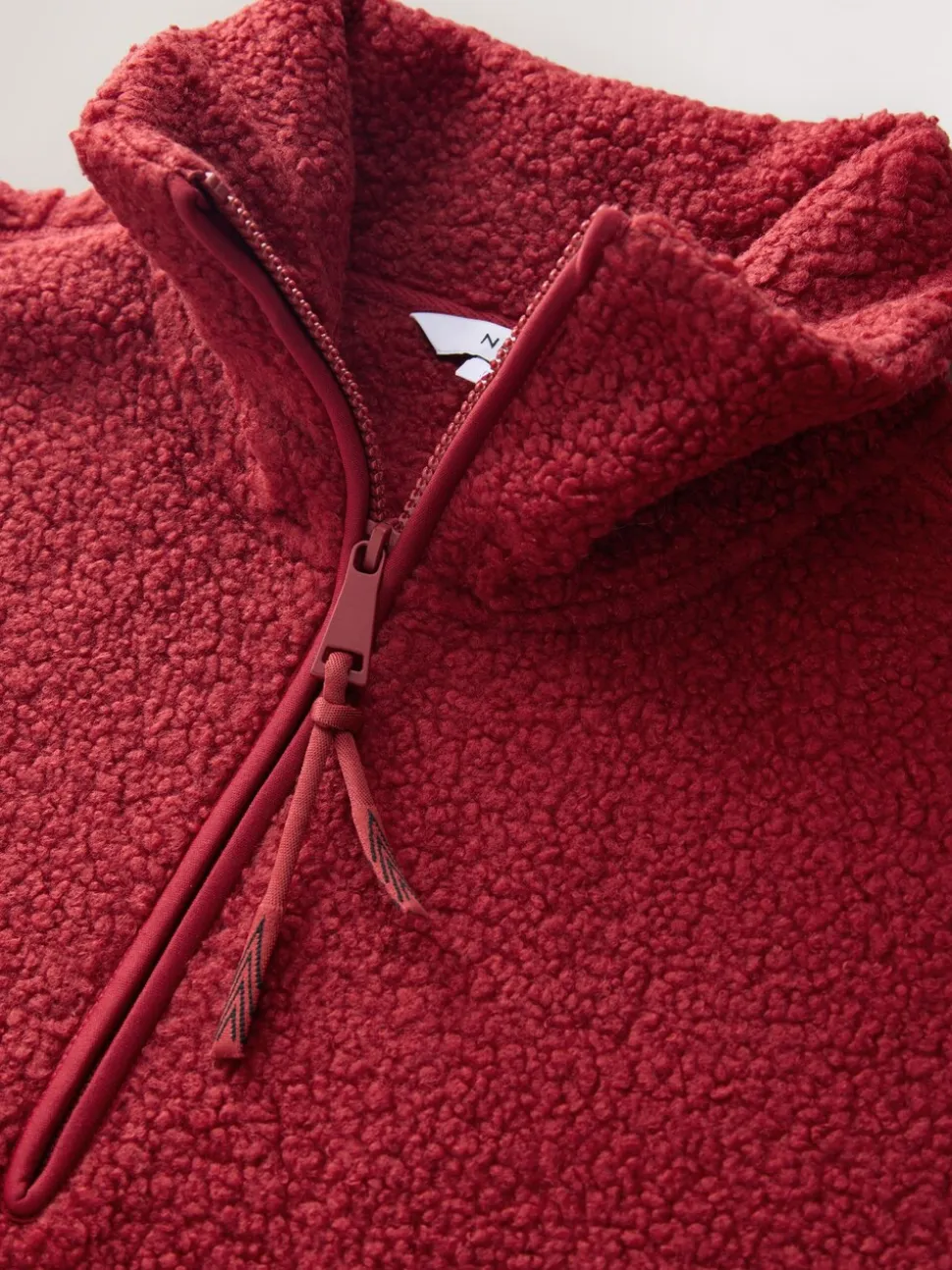 Kersrood - Soft Touch Knusse Teddy Borg Kwartrondrits Fleece