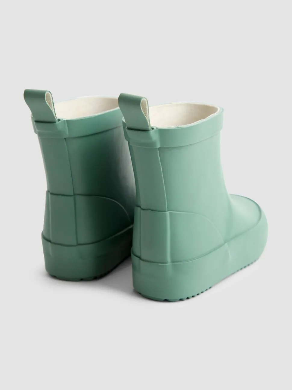 Khaki - JoJo Maman Bébé Short Cosy Lined Wellie Boot