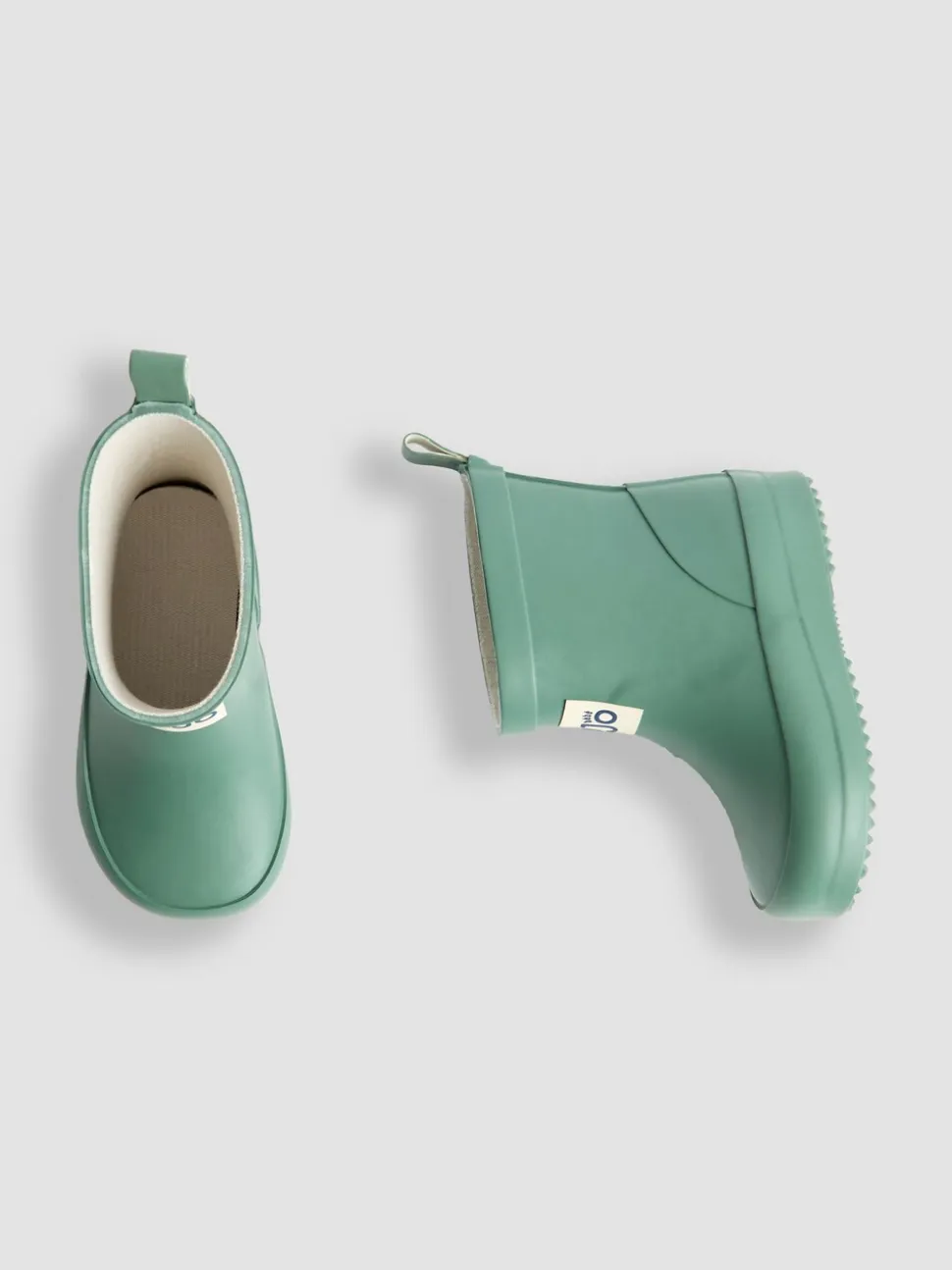 Khaki - JoJo Maman Bébé Short Cosy Lined Wellie Boot