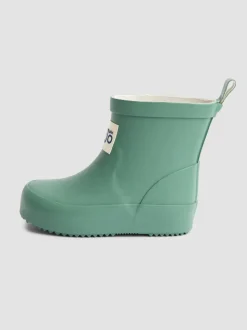 Khaki - JoJo Maman Bébé Short Cosy Lined Wellie Boot