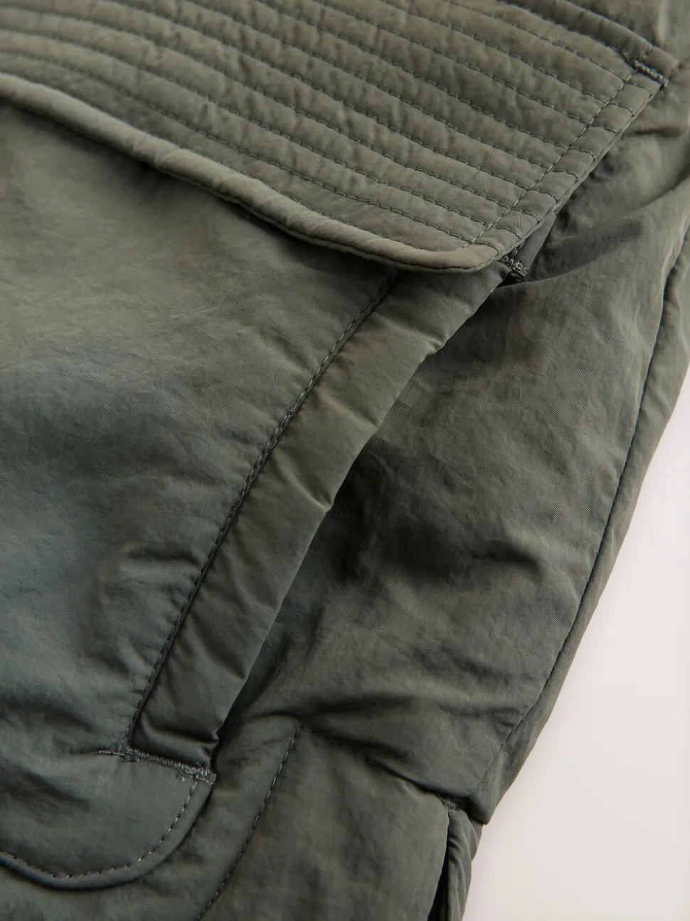 Khaki - Regenbestendige gewatteerde parka (5-13jr)