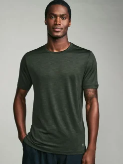 Khakigroen/leigrijs/zwart - T-shirt met korte mouwen - Actieve Gym Mesh Vesten 3 Pack