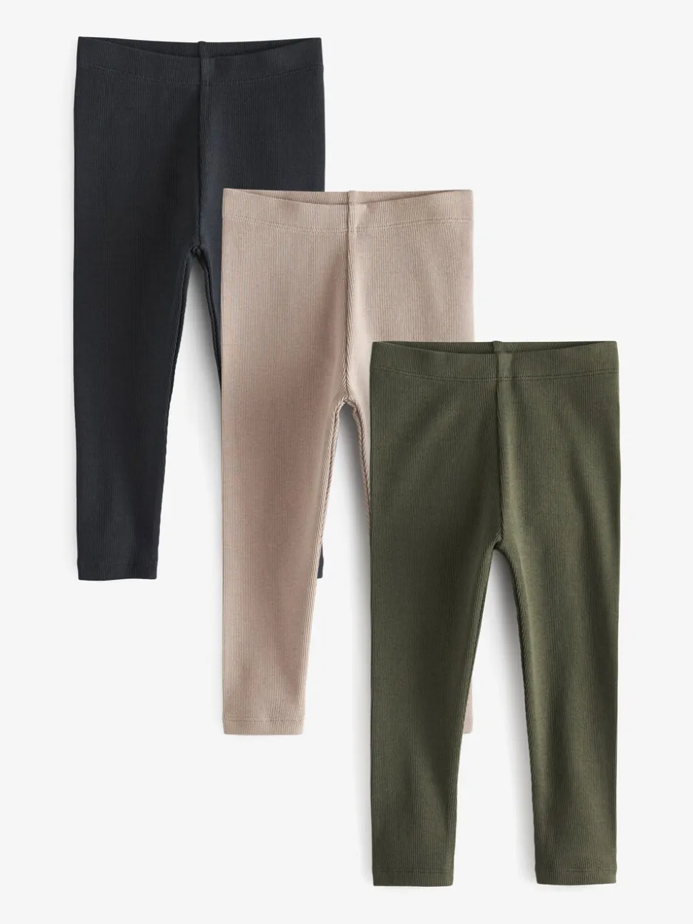Khaki/steenkleur - Verpakking van 3 leggings (3 mnd-7 jr)
