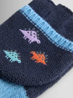 Kiezelkleurig dinosaurus - JoJo Maman Bébé - Wanten met fleecevoering