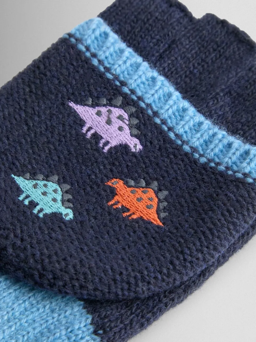 Kiezelkleurig dinosaurus - JoJo Maman Bébé - Wanten met fleecevoering