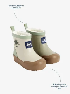 Kiezelkleurig dinosaurus - JoJo Maman Bébé Short Cosy Lined Wellie Boot