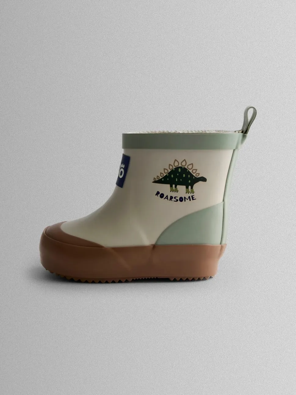 Kiezelkleurig dinosaurus - JoJo Maman Bébé Short Cosy Lined Wellie Boot