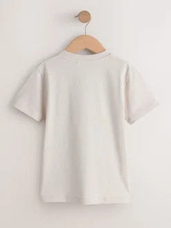 Kiezelkleurige racewagen - Regular fit T-shirt met korte mouwen en grafische print (3-16jaar)