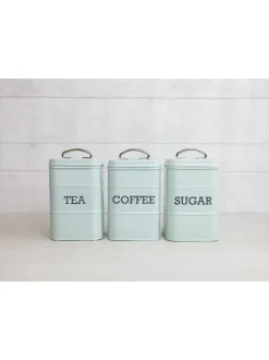 Kitchencraft Metal Coffee Sugar and Tea Canisters