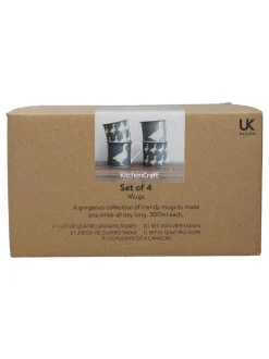 Kitchencraft Set of 4 Goose Patterned Bone China Mugs