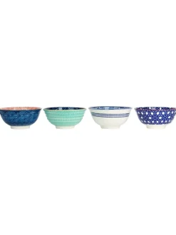 Kitchencraft Set of 4 Patterned Ceramic Cereal Bowls