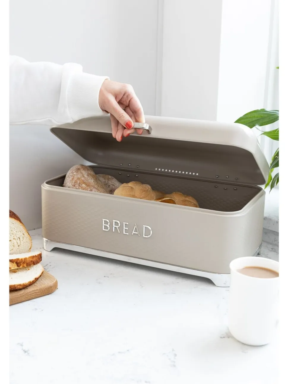 Kitchencraft Textured Bread Bin Sleek Storage