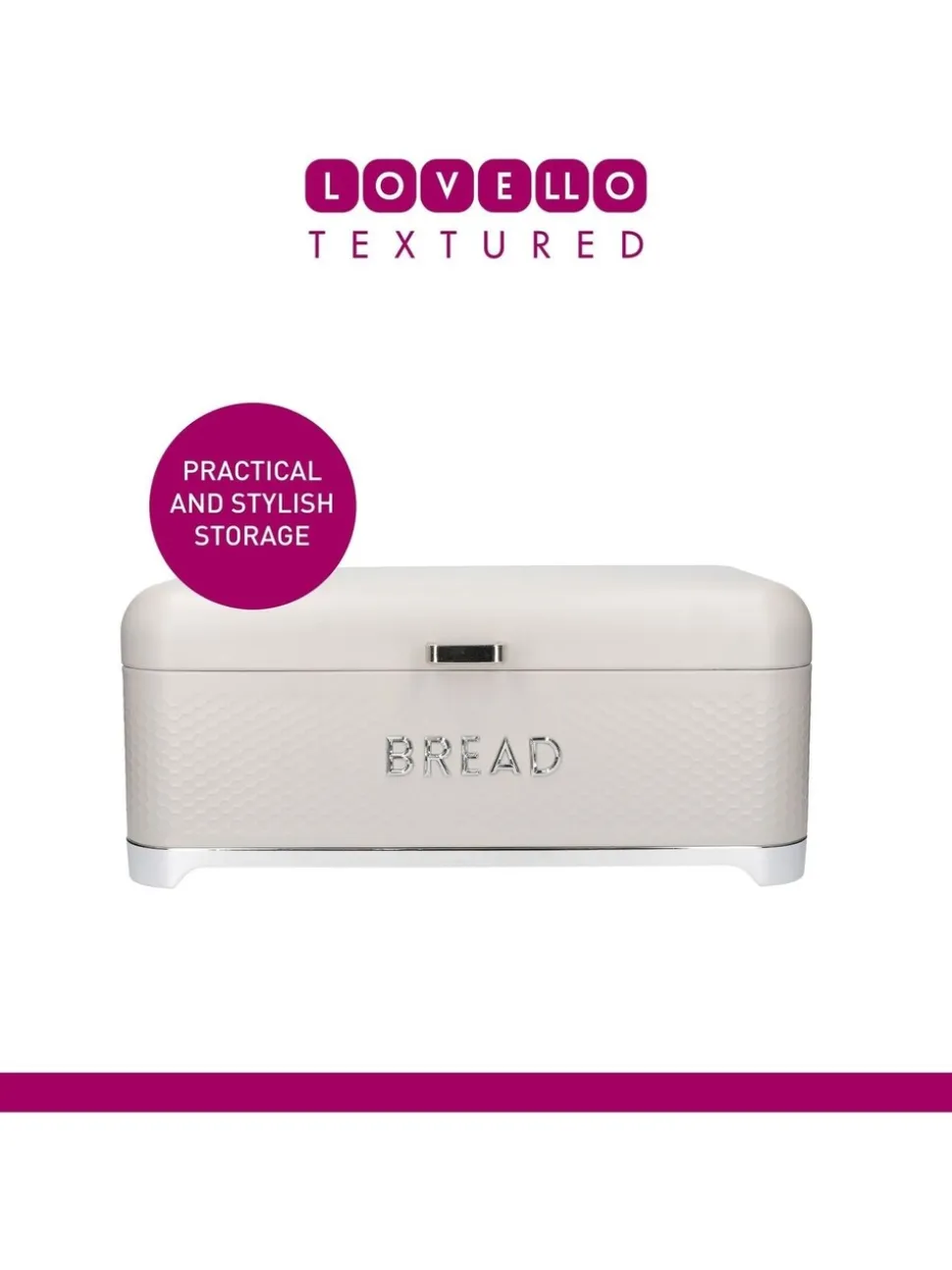Kitchencraft Textured Bread Bin Sleek Storage