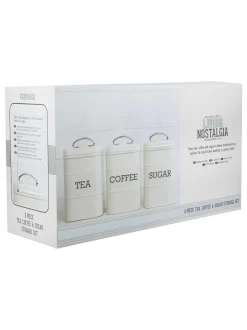 Kitchencraft Vintage-Style Coffee, Sugar and Tea Canisters
