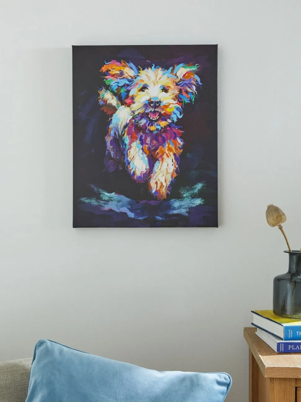 Kleine Charlie Cockapoo canvas wanddecoratie