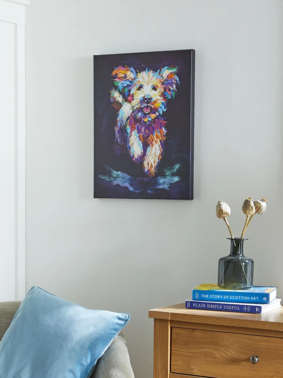 Kleine Charlie Cockapoo canvas wanddecoratie