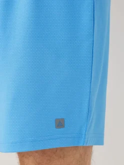 Kobaltblauw - Active Gym trainingsshort met textuur