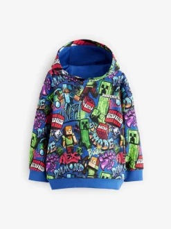 Kobaltblauw - Minecraft-hoodie (3-16jaar)