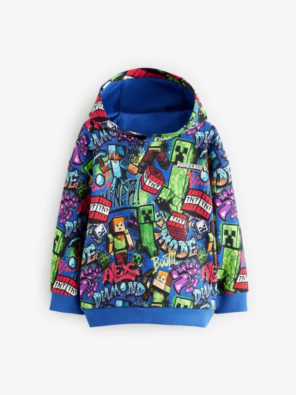 Kobaltblauw - Minecraft-hoodie (3-16jaar)