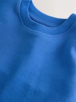 Kobaltblauw - Relaxed Fit Heavyweight T-Shirt and Shorts Set (3-16yrs)