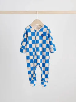 Kobaltblauw - Verpakking van 3 babypyjama's met tweewegrits (0-2jr)
