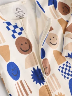 Kobaltblauw - Verpakking van 3 babypyjama's met tweewegrits (0-2jr)