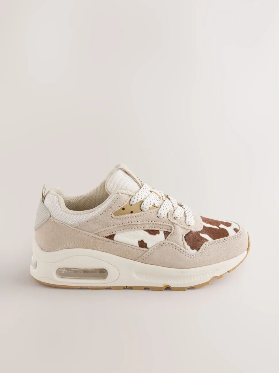 Koeienprint - Lace-up Bubble Trainers