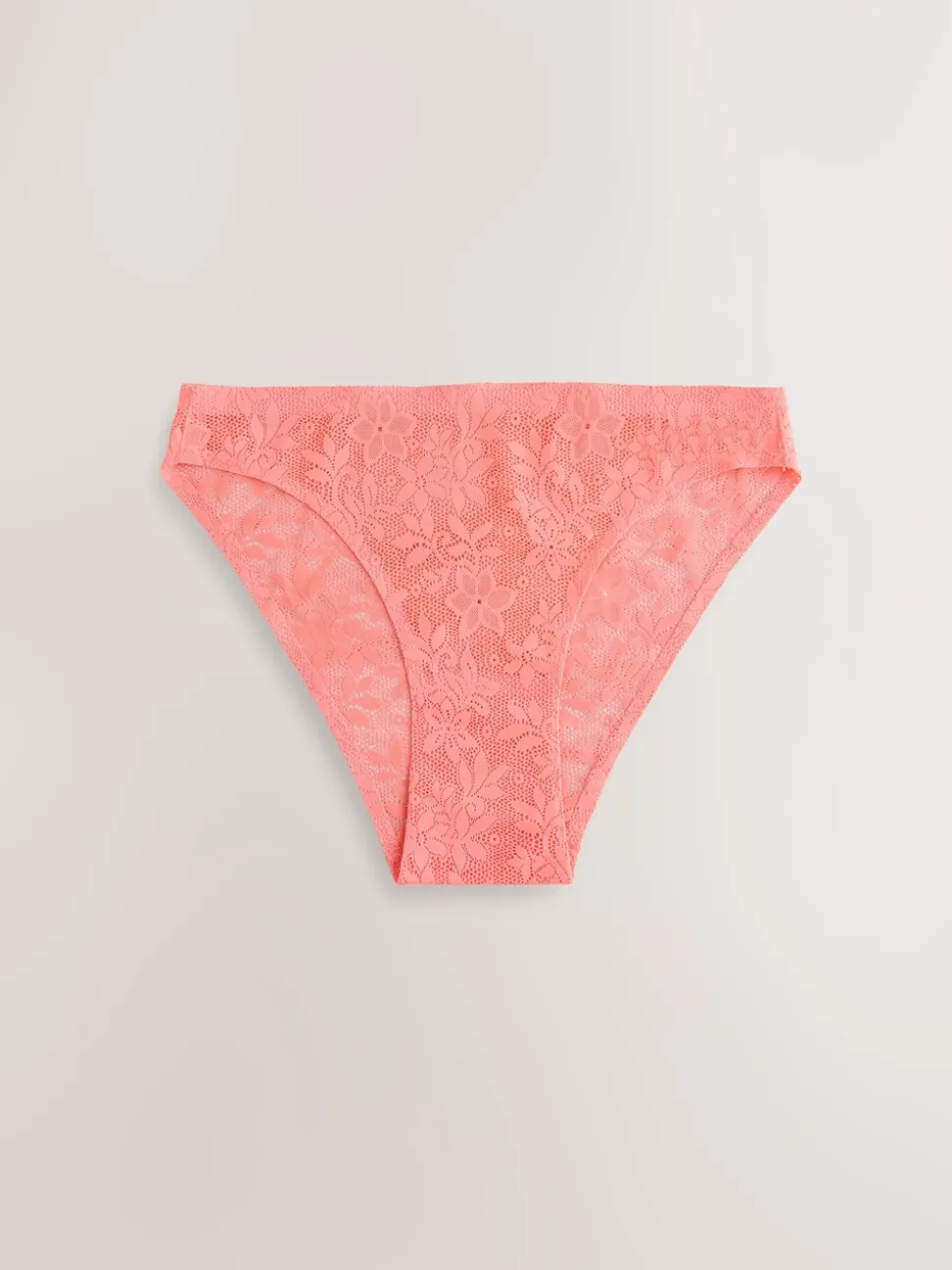 Koraalroze - All-Over Lace No VPL Knickers 3 Pack