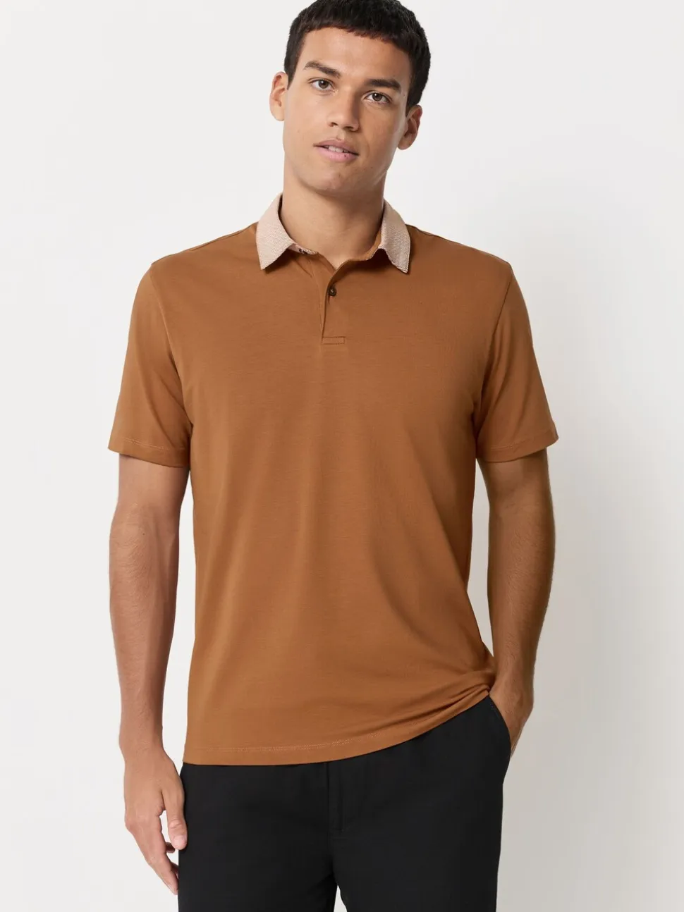 Kraag met bessenprint - Set van 3 jersey poloshirts met korte mouwen