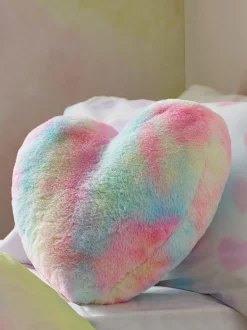 Kussen met hartjes en regenboogkleuren met kleurverloop