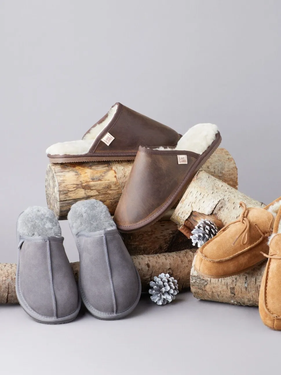 Lakeland Leather leren pantoffels voor heren