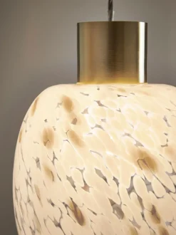 Lamp met mat confettiglas