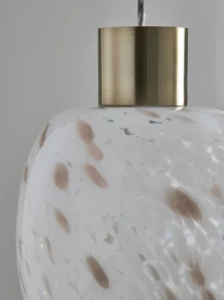 Lamp met mat confettiglas