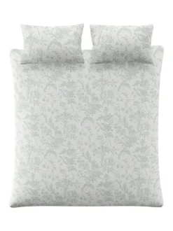 Laura Ashley 100% Cotton Percale 200 Thead Count Lloyd Duvet Cover and Pillowcase Set