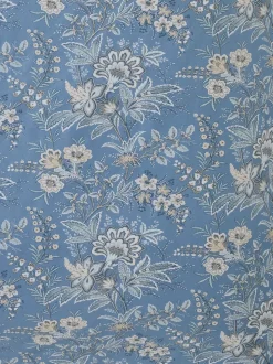 Laura Ashley 100% Cotton Sateen 200 Thread Count Marlbrook Duvet Cover and Pillowcase Set