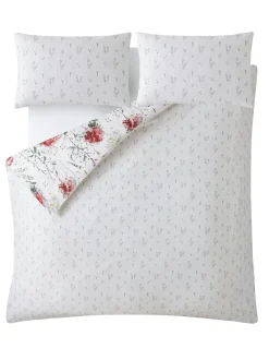 Laura Ashley 100% Cotton Sateen 220 Thread Count Pallington Bloom Duvet Cover and Pillowcase Set