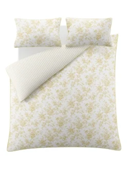 Laura Ashley 100% Cotton Sateen 200 Thread Count Walled Garden Duvet Cover and Pillowcase Set