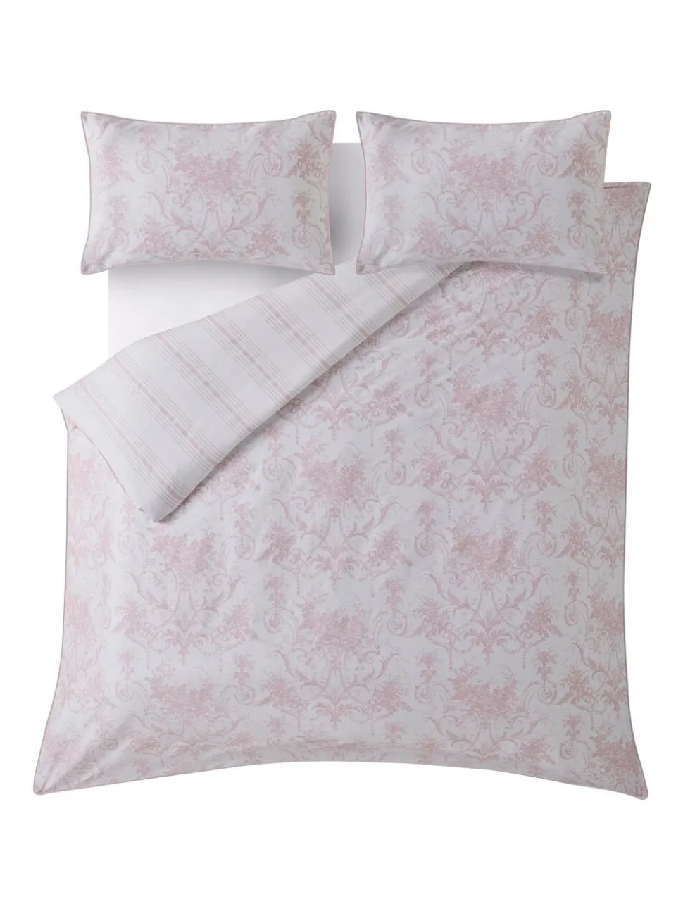Laura Ashley 100% katoensatijn 200 draadtelling Tuileries dekbedovertrek- en kussensloopSet