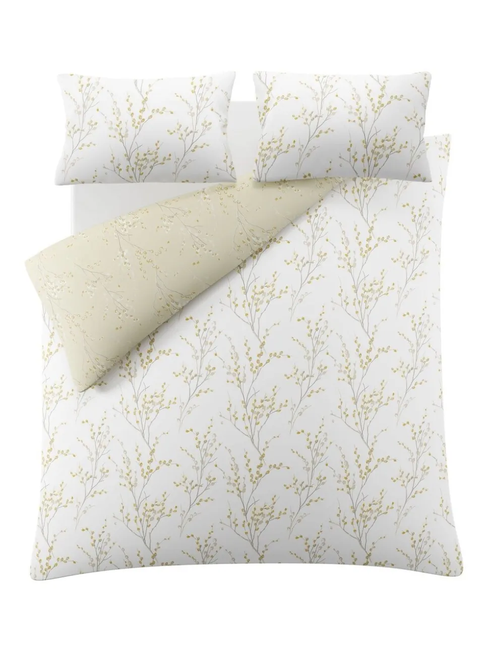 Laura Ashley 100% katoensatijn 200 thread count Pussy Willow Dekbedovertrek- en kussensloopset