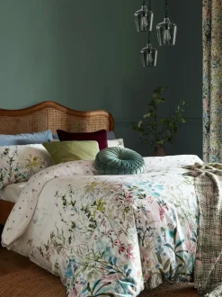 Laura Ashley 100% katoensatijn 220 thread count Pointon Fields dekbedovertrek- en kussensloopSet