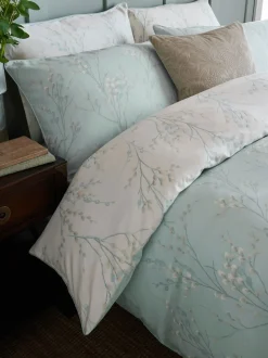 Laura Ashley 100% katoensatijn 200 thread count Pussy Willow Dekbedovertrek- en kussensloopset