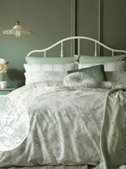 Laura Ashley 100% katoensatijn 200 draadtelling Tuileries dekbedovertrek- en kussensloopSet
