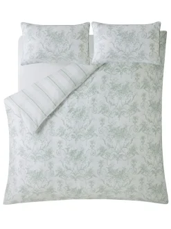 Laura Ashley 100% katoensatijn 200 draadtelling Tuileries dekbedovertrek- en kussensloopSet