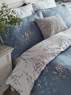 Laura Ashley 100% katoensatijn 200 thread count Pussy Willow Dekbedovertrek- en kussensloopset