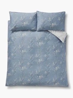 Laura Ashley 100% katoensatijn 200 thread count Pussy Willow Dekbedovertrek- en kussensloopset