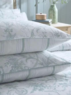 Laura Ashley 100% katoensatijn 200 draadtelling Tuileries dekbedovertrek- en kussensloopSet