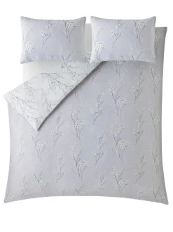 Laura Ashley 100% katoensatijn 200 thread count Pussy Willow Dekbedovertrek- en kussensloopset
